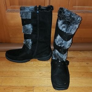 Black calf boots